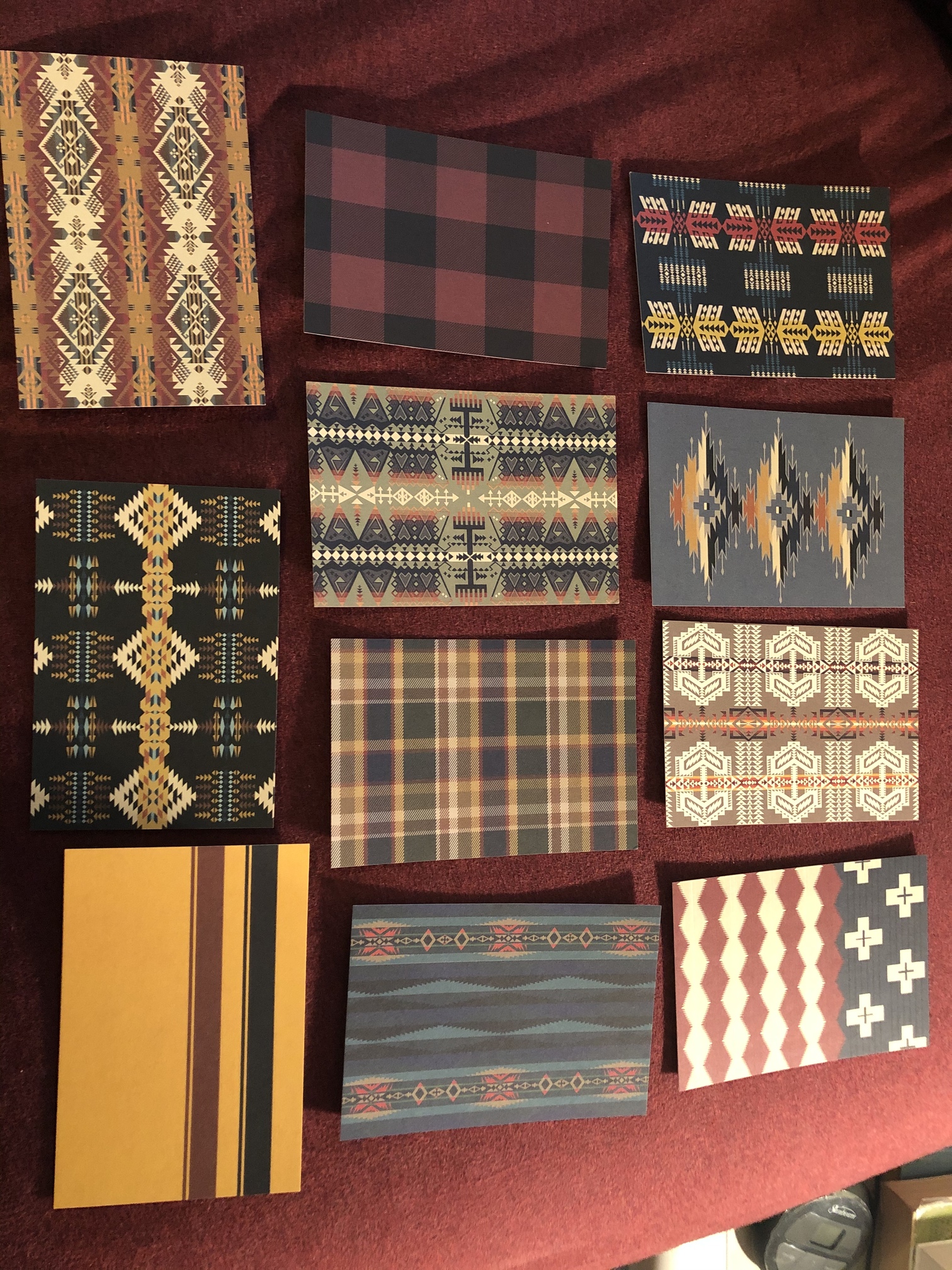 Pendleton Woolen Mills pattern cards? Postcard chat! Postcrossing